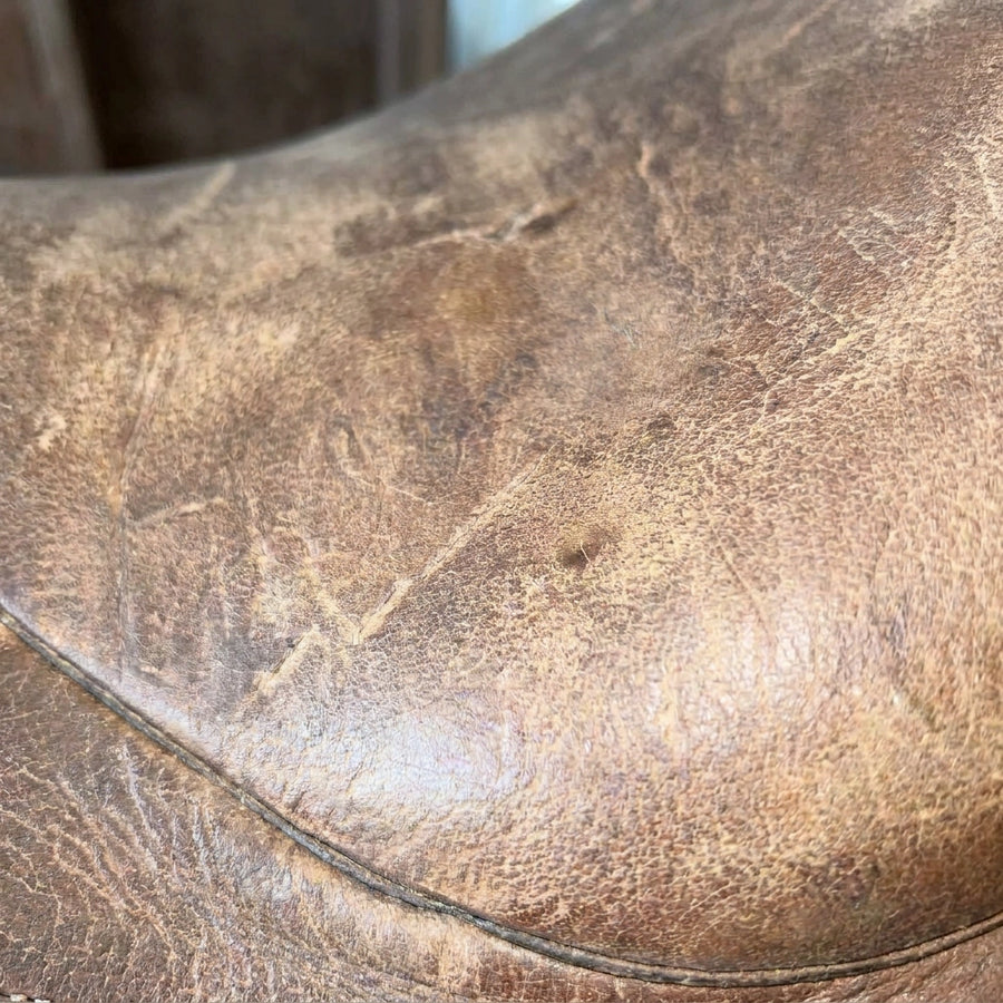 Leather item before Oak and Amber application