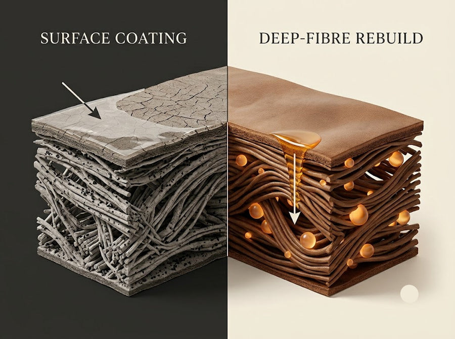 Surface coating vs deep fibre penetration